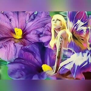 🌹"Sunbeam" of the Rose Garden, A MalloryJane Original Signed 20"x16" Art Print